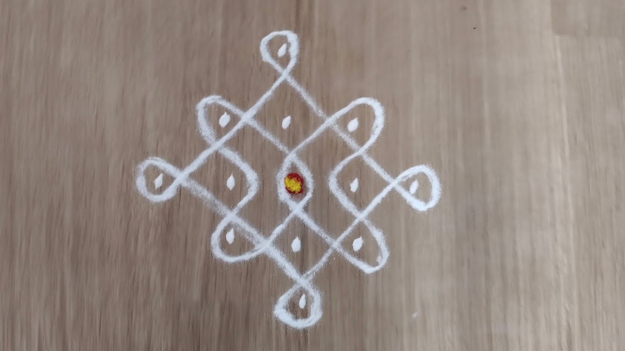 Simplerangoli⚛️#trendingvideo#rangoli#simplerangoli #kolam 