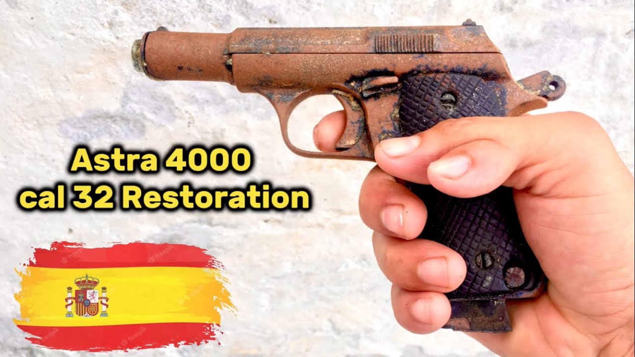 Rusty and jammed Astra 4000 Falcon Pistol Restoration/gun restoration/rusty pistol restoration