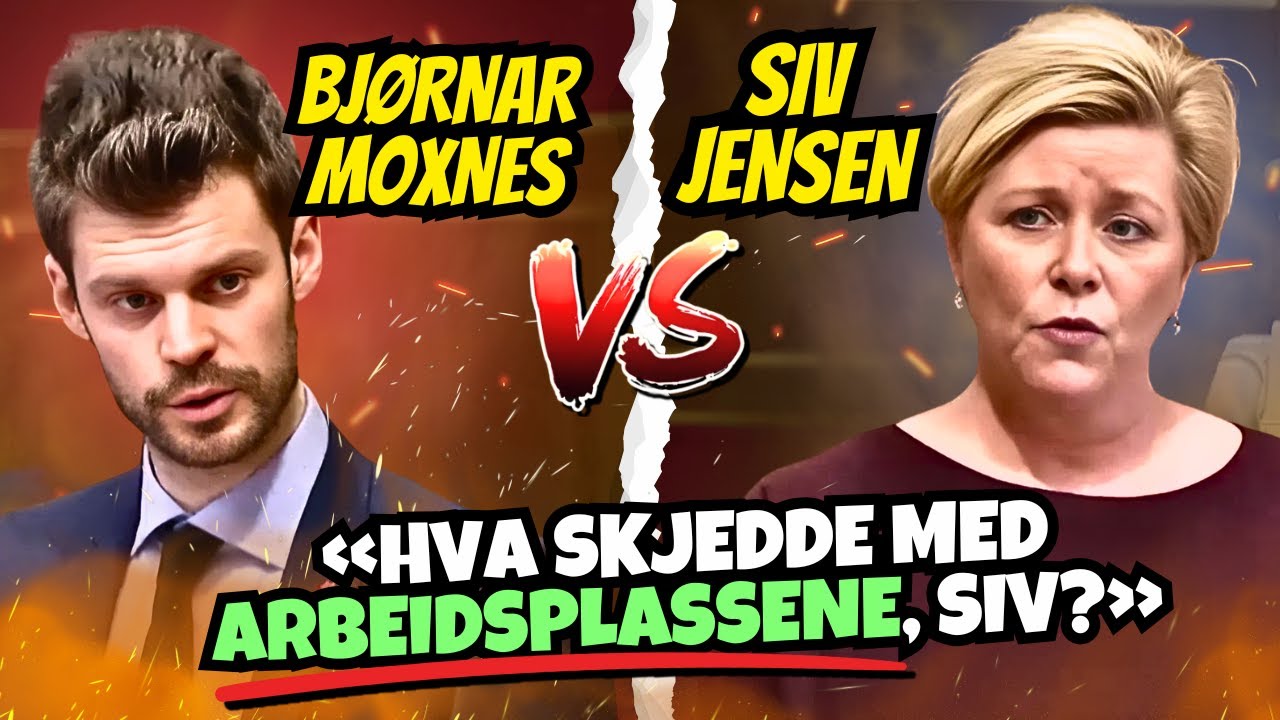 80 % avgiftsøkning: Bjørnar Moxnes (Rødt) går i strupen på Siv Jensen (FrP)