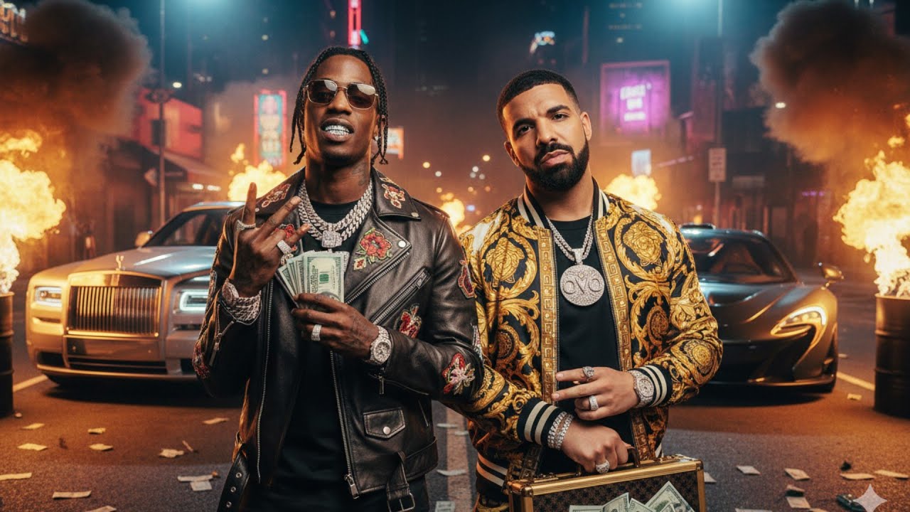Drake & Travis Scott - TITANIC ECLIPSE (ft. Travis Scott, Cardi B) | (Official Lyrics Video) 2026