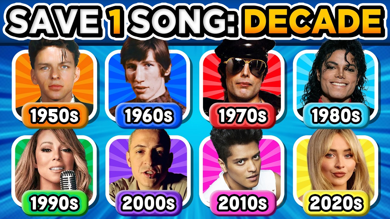 Спаси одну песню: 8 песен, разные десятилетия 🎶 Легендарные хиты✨ | Музыкальная викторина 2026