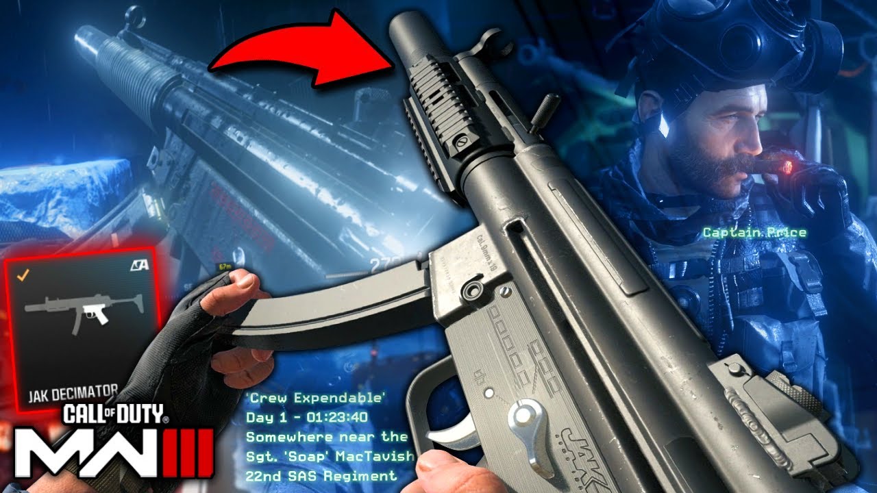 Soap MP5SD & USP45 Loadout from CoD4 Crew Expendable Mission - Modern Warfare 3 Multiplayer Gameplay