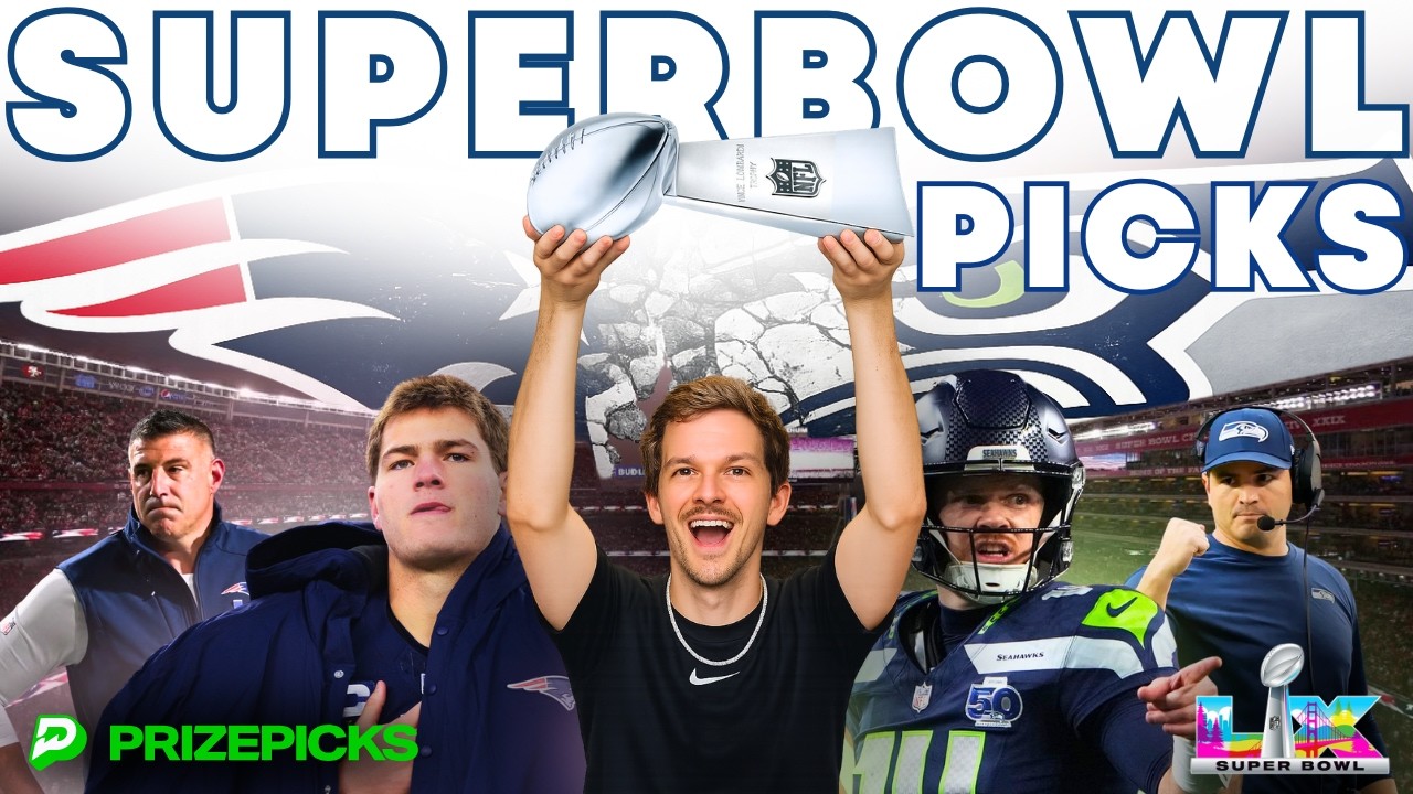 PRIZEPICKS NFL PICKS | SUNDAY 2/8/26 | SUPER BOWL LX | SEAHAWKS PATRIOTS | PRIZEPICKS NFL TODAY