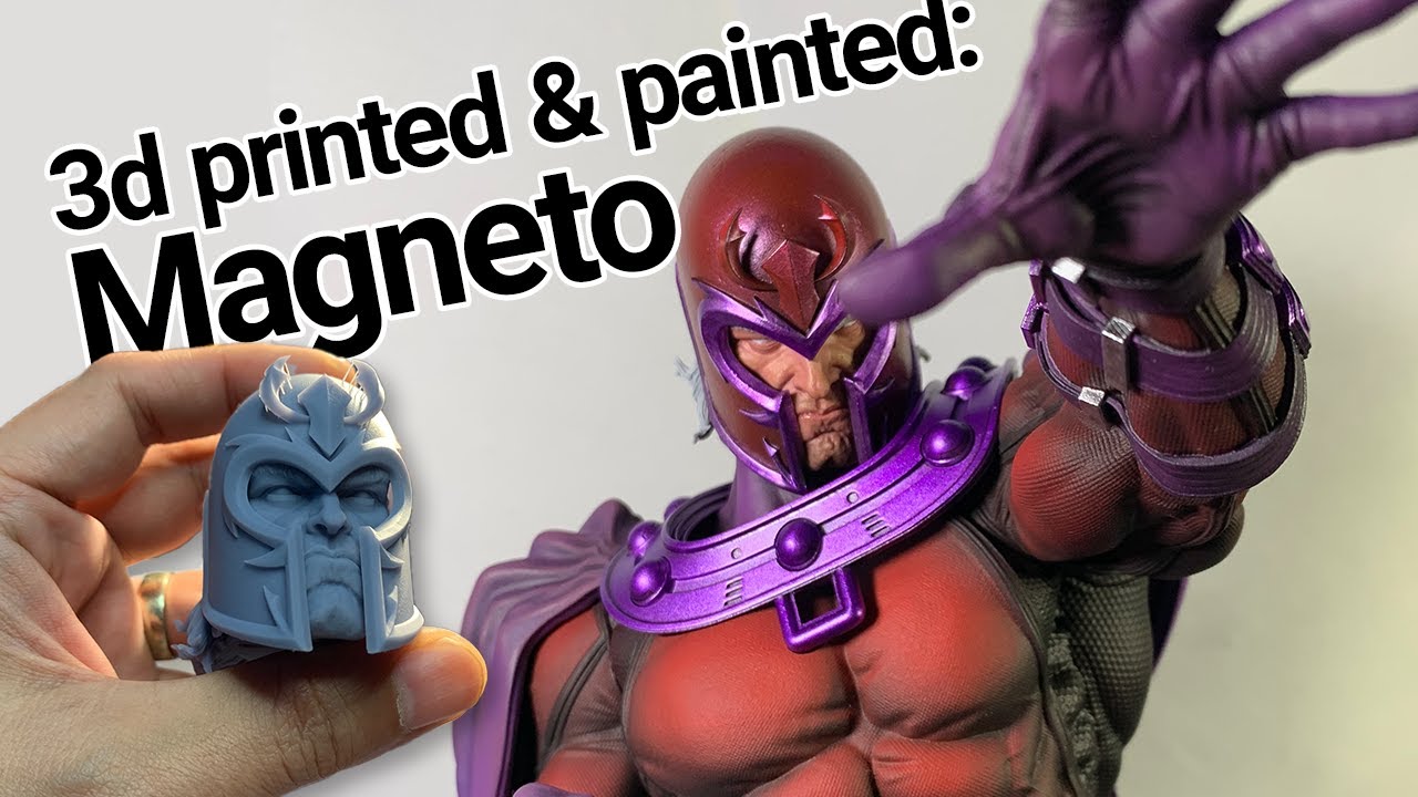 I 3d printed & painted this 1/4 scale Magneto statue