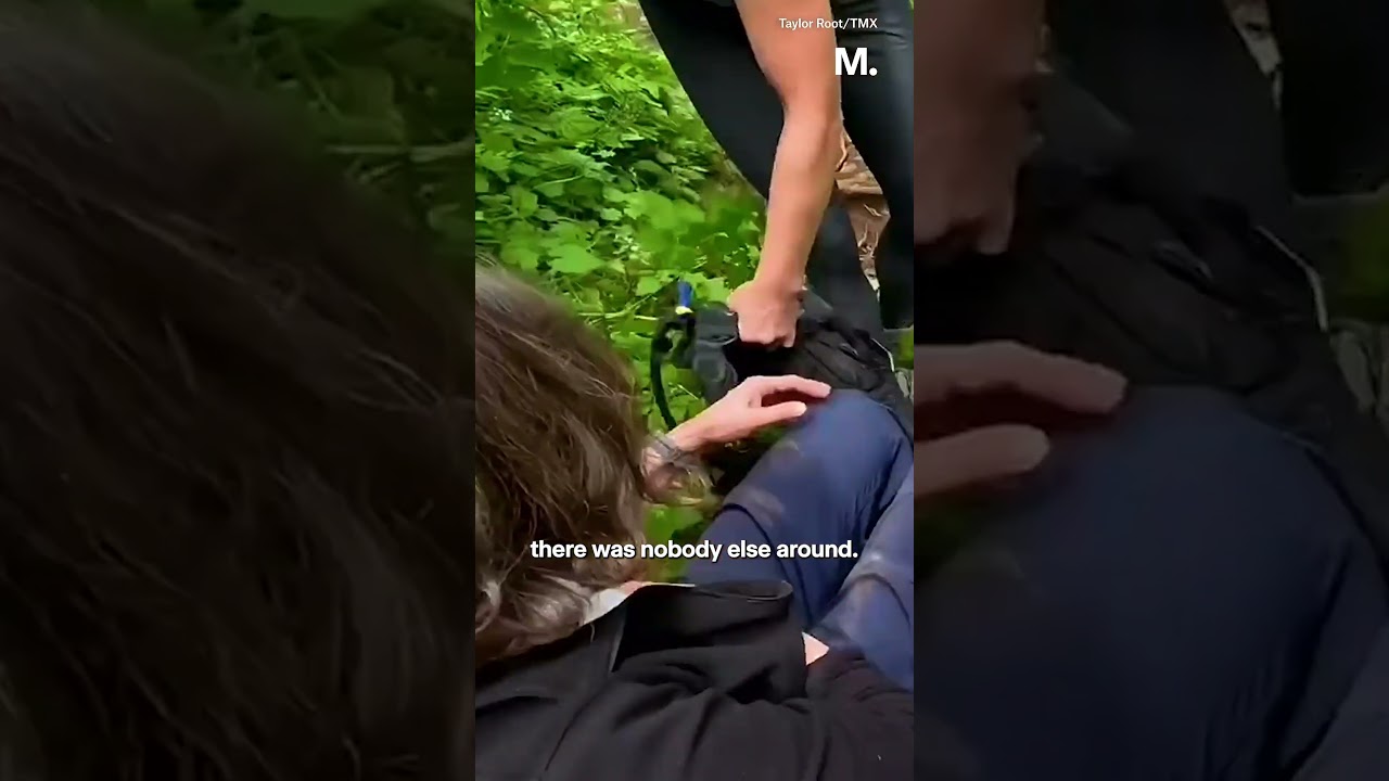 #Hiker saves one armed woman's mom from falling off a cliff