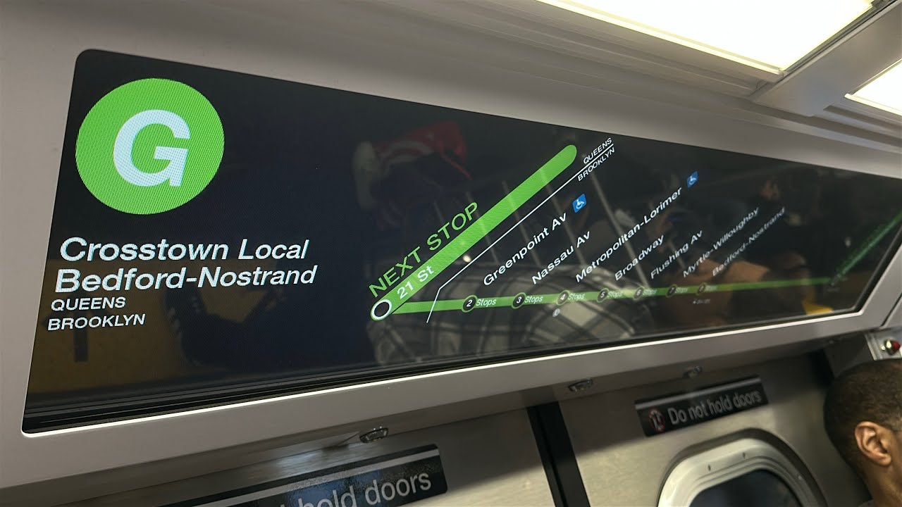 IND Crosstown Line: R211T (G) Train Ride from Long Island City-Court Sq to Bedford-Nostrand Avenues