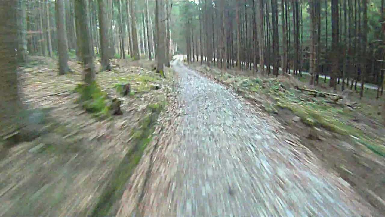 MTB Auerberg Marathon Kaufbeuren - Satte kurze Abfahrt nach dem Anstieg in &Ouml;dwang