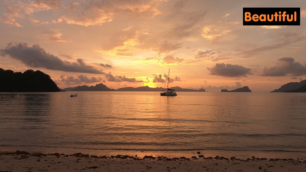 Las Cabanas Beach Resort | Beautiful Sunset | El Nido Palawan
