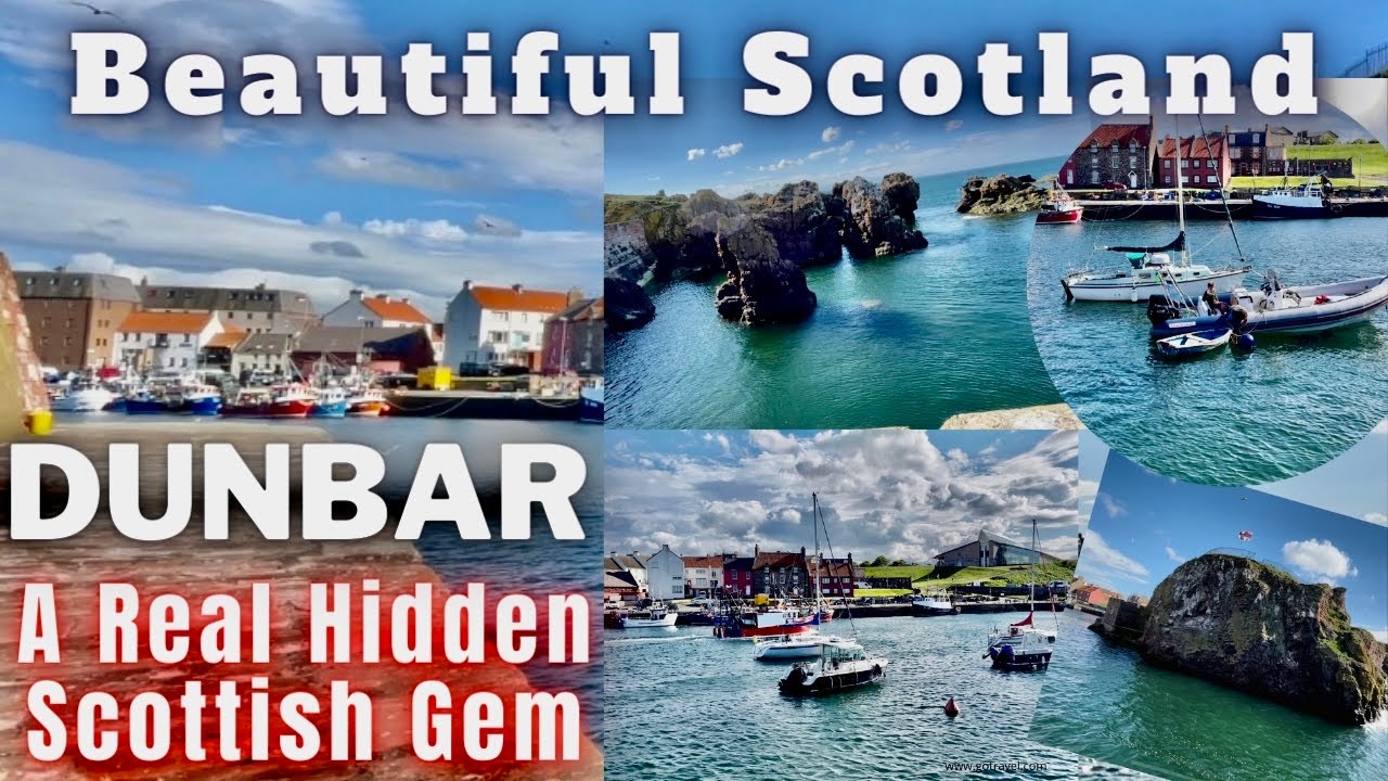4K Walking Tour of DUNBAR… the Harbour, the Castle (ruins) & the Battery.