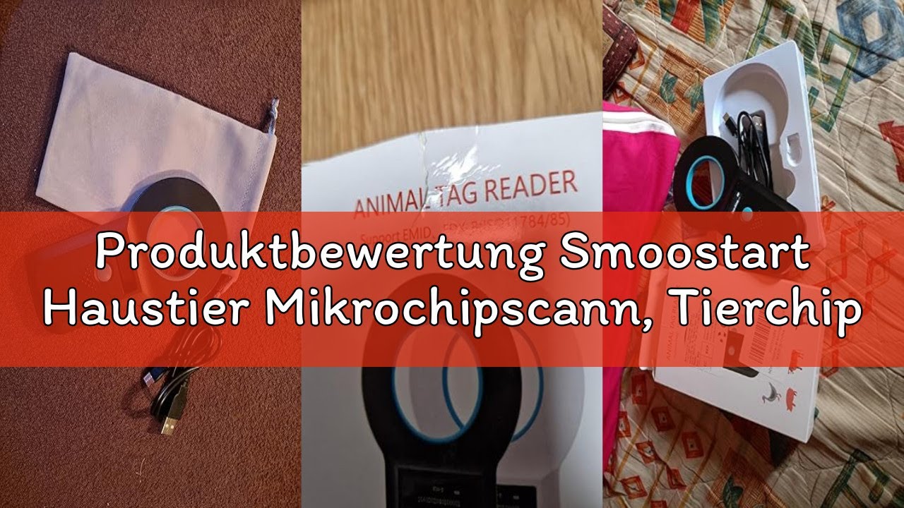 Produktbewertung Smoostart Haustier Mikrochipscann, Tierchip Lesegerät Chipleser Hunde Chip Scanner
