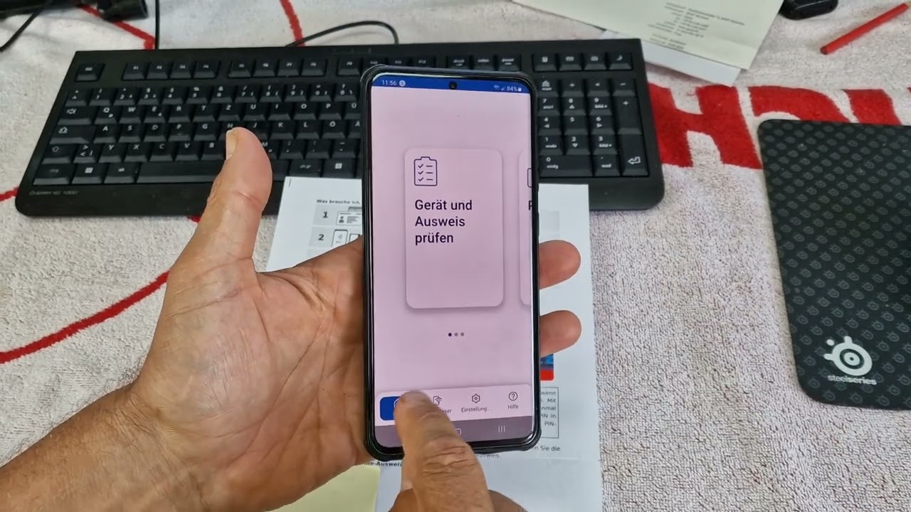 Online-Ausweis aktivieren: mit Smartphone AusweisApp Transport-PIN, PIN &auml;ndern. PUK, CAN Android