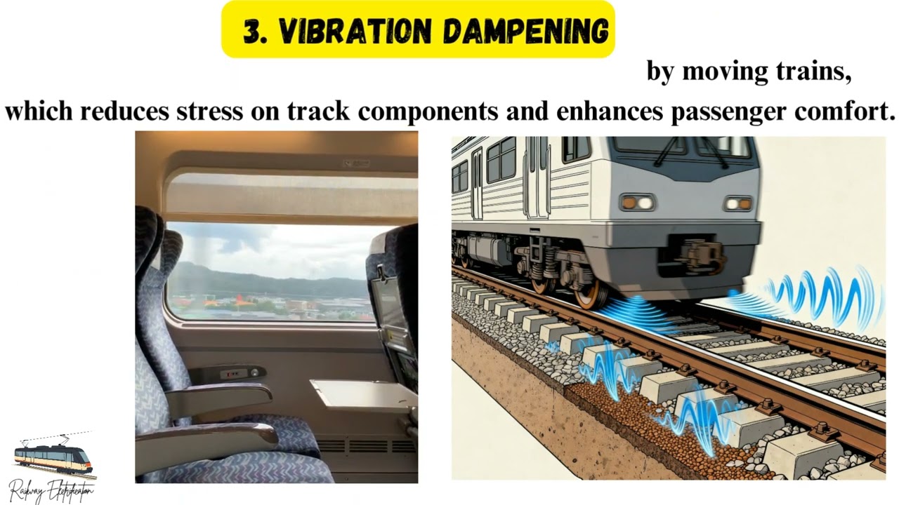What are the key functions and requirements of ballast in #railway track maintenance?