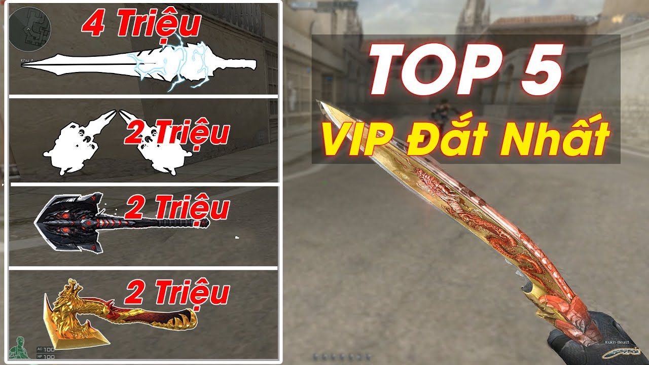 TOP 5 Cận Chiến VIP Đắt Đỏ Nhất Đột Kich - Rùa Ngáo