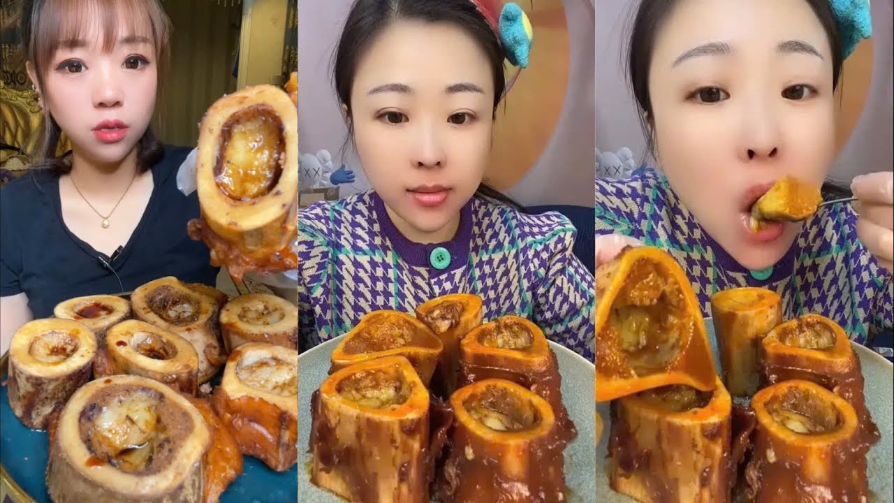 Spicy Beef Bone Marrow 불닭소스🐮 우골수 소골수 꿀조합 먹방 MUKBANG EATING SOUNDS モッパン 이팅사운드 #684