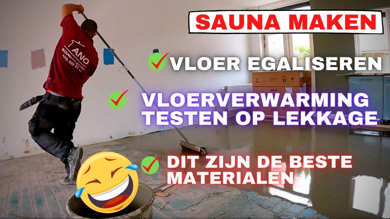 Leer hoe je zelf vloerverwarming leggen en testen op lekkages! En leer vloeren egaliseren!