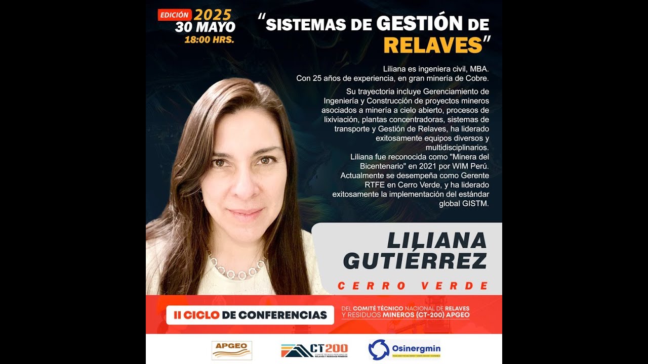 Sistema de gestión de relaves - MBA Ing. Liliana Gutiérrez