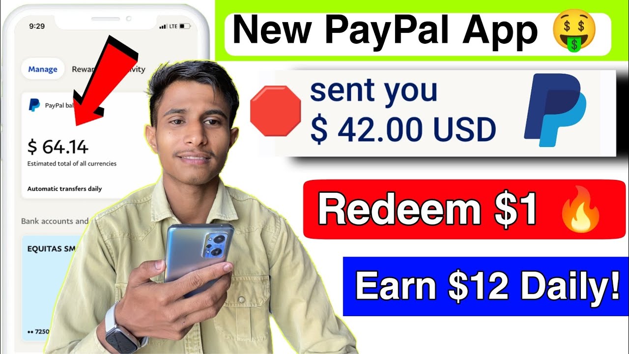 New PayPal Earning App 2023 🔥 | paypal earning app minimum redeem $1 | Earn $12 Daily