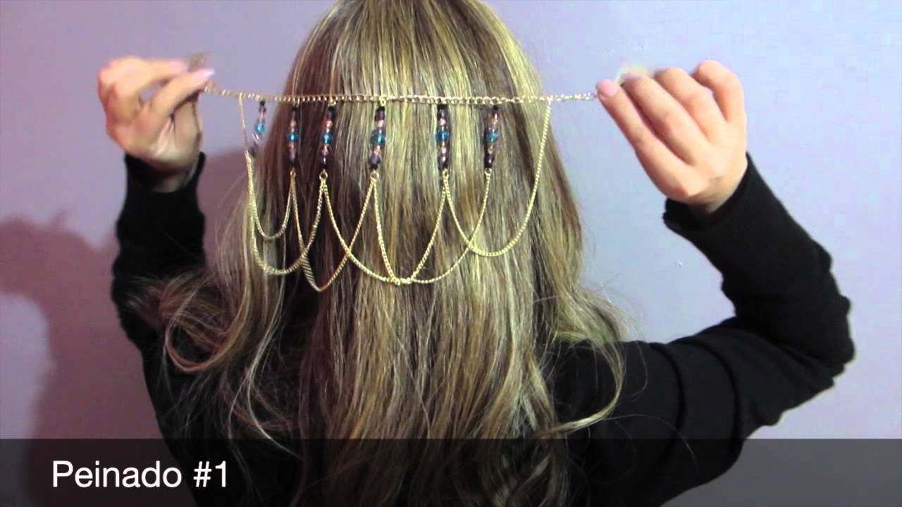 Cómo peinarte con tiaras (head chain, headdress, hair chain)