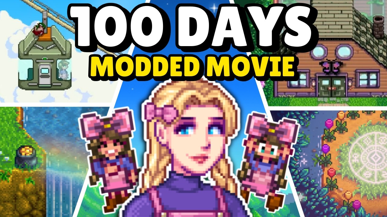 I played 100 days of MODDED Stardew Valley (mega movie)