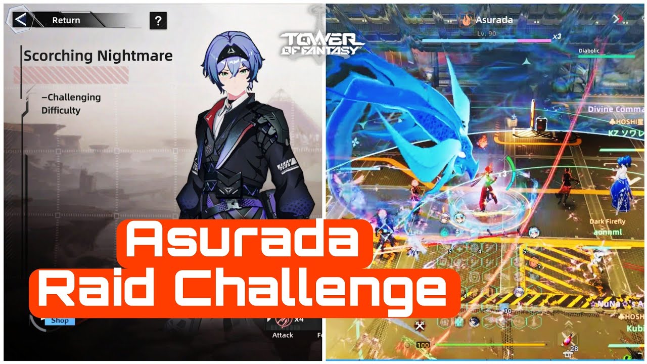 Asurada Raid Challenge - Scorching Nightmare. Tower of Fantasy