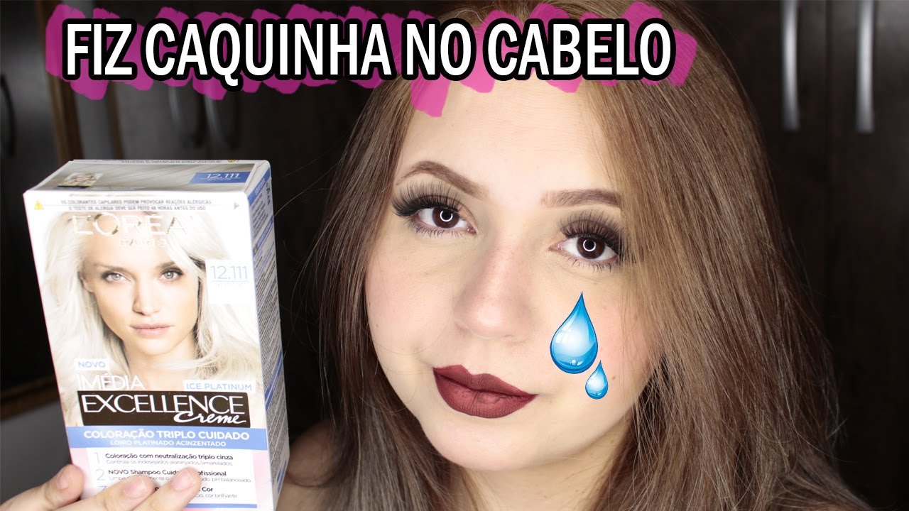 TENTANDO FICAR SUPER LOIRA SÓ COM TINTA - VÍDEO 1 -  TINTA 12.111 DA L'OREAL  - POR PAULINHA COPPOLA