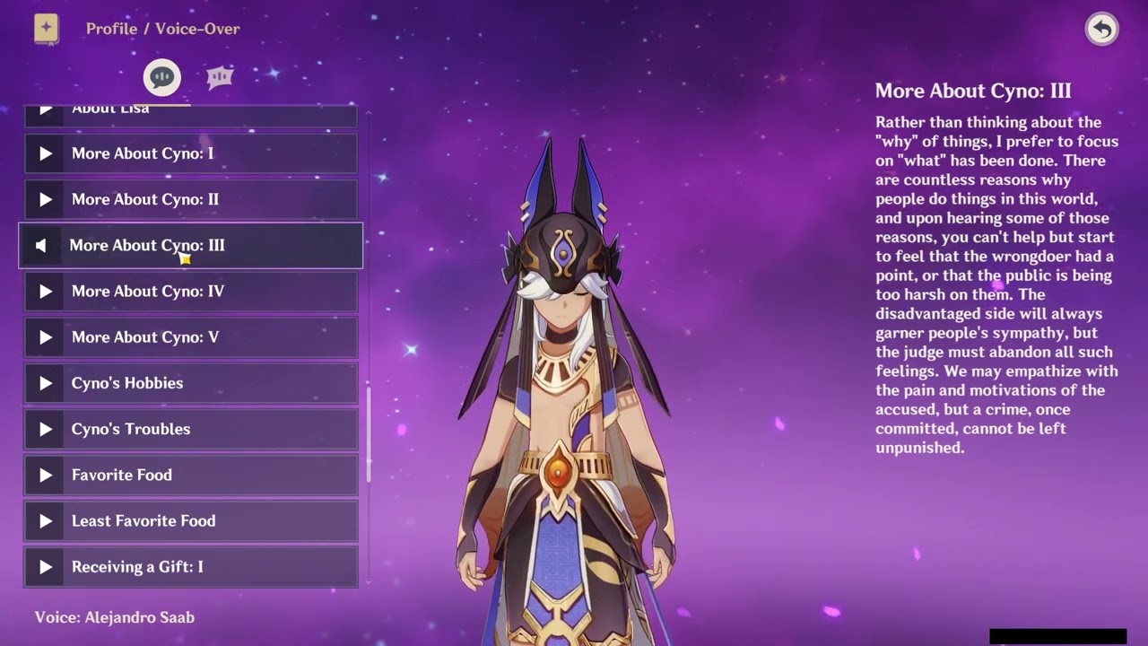 CYNO ALL VOICE LINES (ENGLISH)