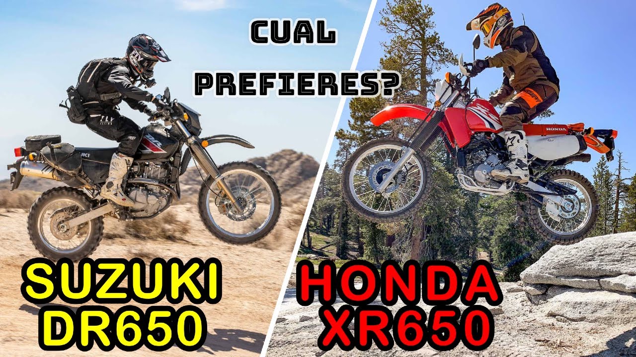 SUZUKI DR650 vs HONDA XR650 en español / comparacion DE una DR650 y una XR650 / HONDA VS SUZUKI