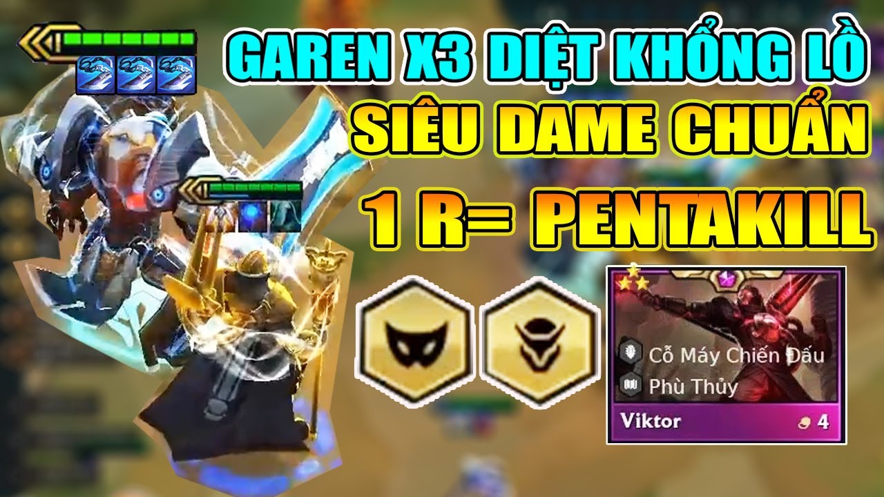 GAREN X3 DIỆT KHỔNG LỒ ? 1 R = PENTAKILL SIÊU DAME CHUẨN LÀ BAY MÀU TEAM ĐỊCH - XEM LÀ NGHIỆN !