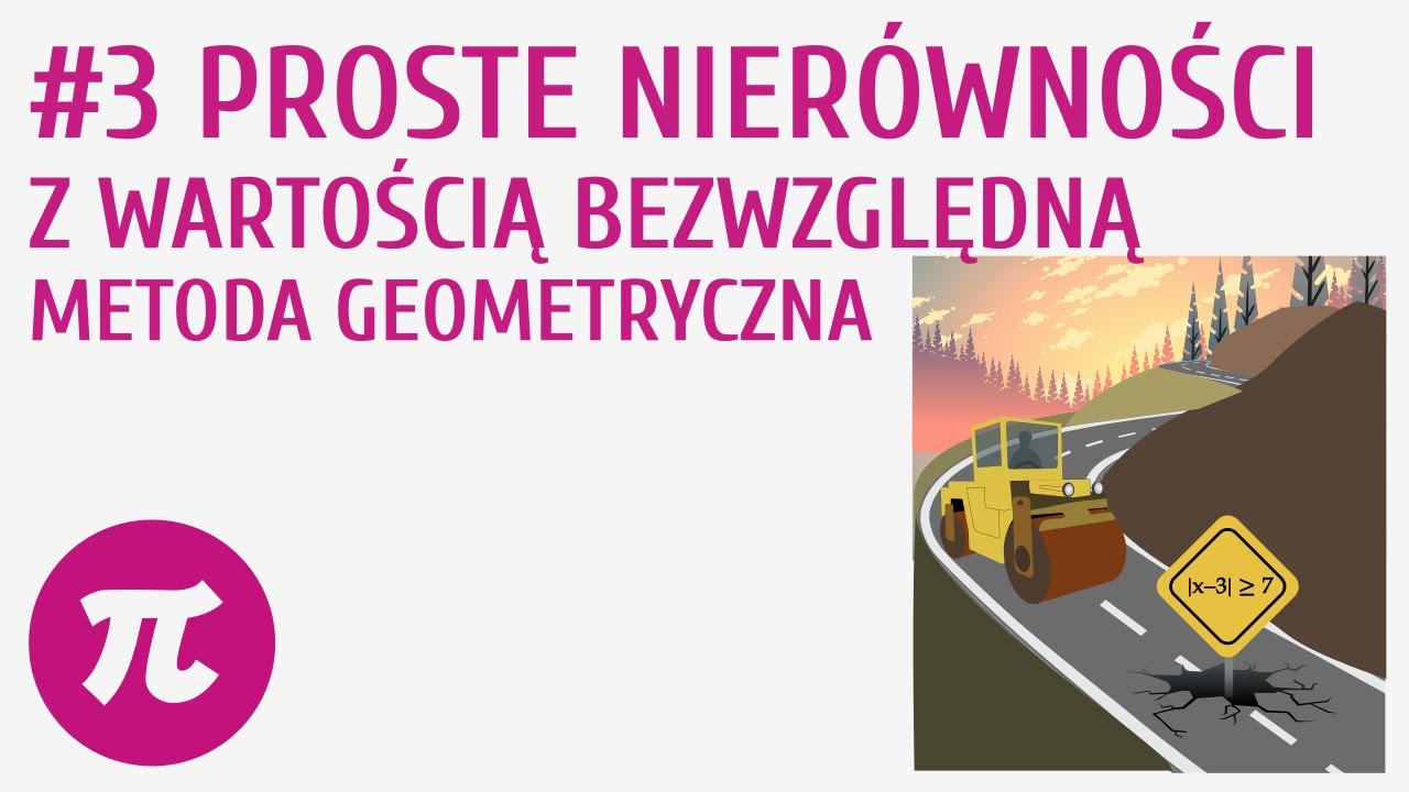 Proste nierówności z wartością bezwzględną - metoda geometryczna #3 [ Wartość bezwzględna ]