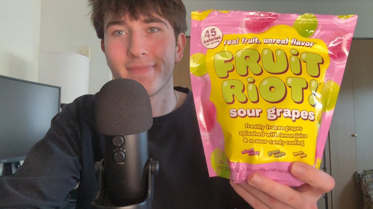 asmr eating Fruit Riot candy