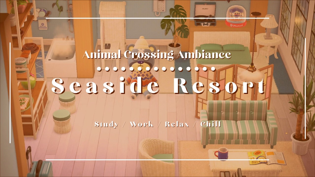 Seaside Resort 🌊 Animal Crossing Lofi [2 Hours] ~ Chill with Curt! ~ Work | Study | Chill | Relax