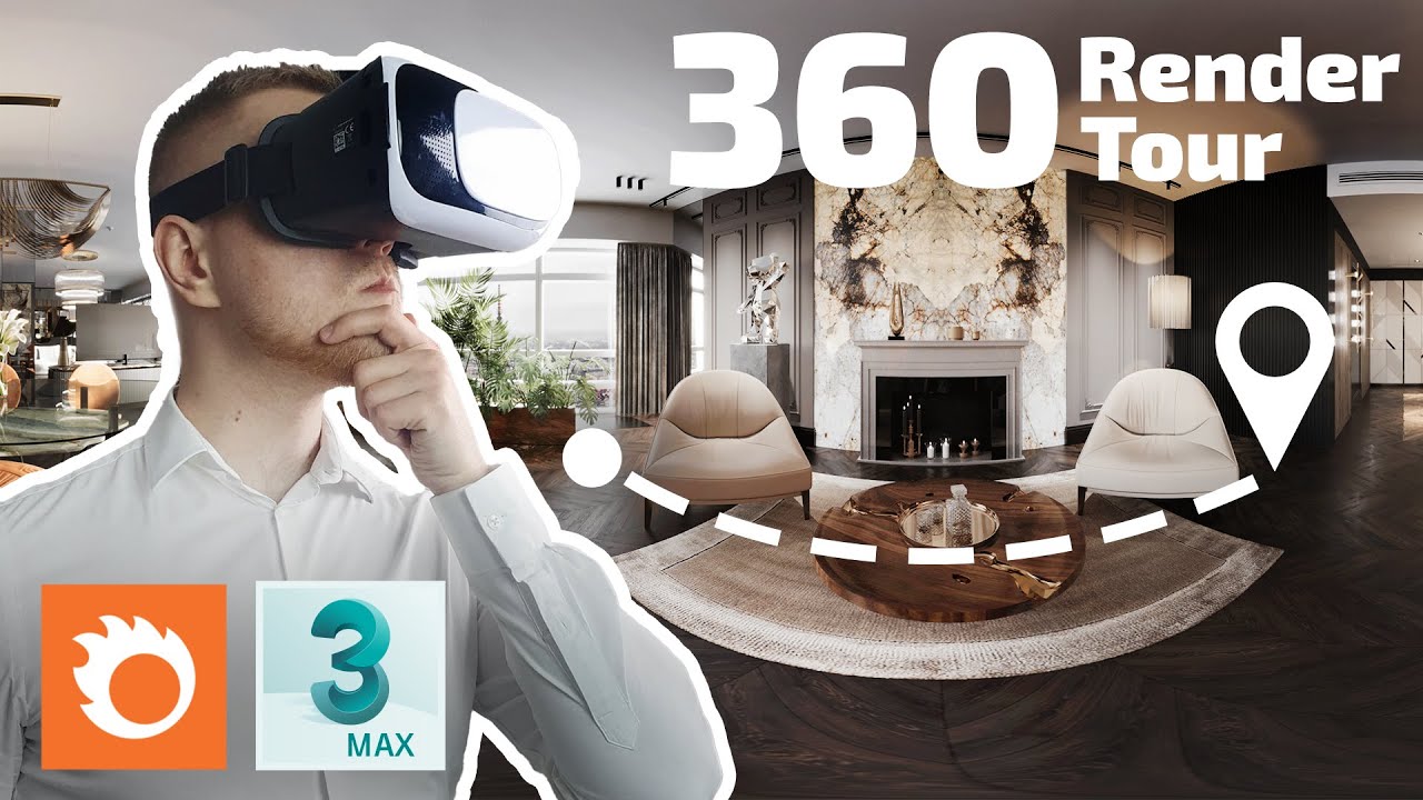 3ds Max - 360-градусный панорамный 3D-рендер-тур [3ds Max + Corona]