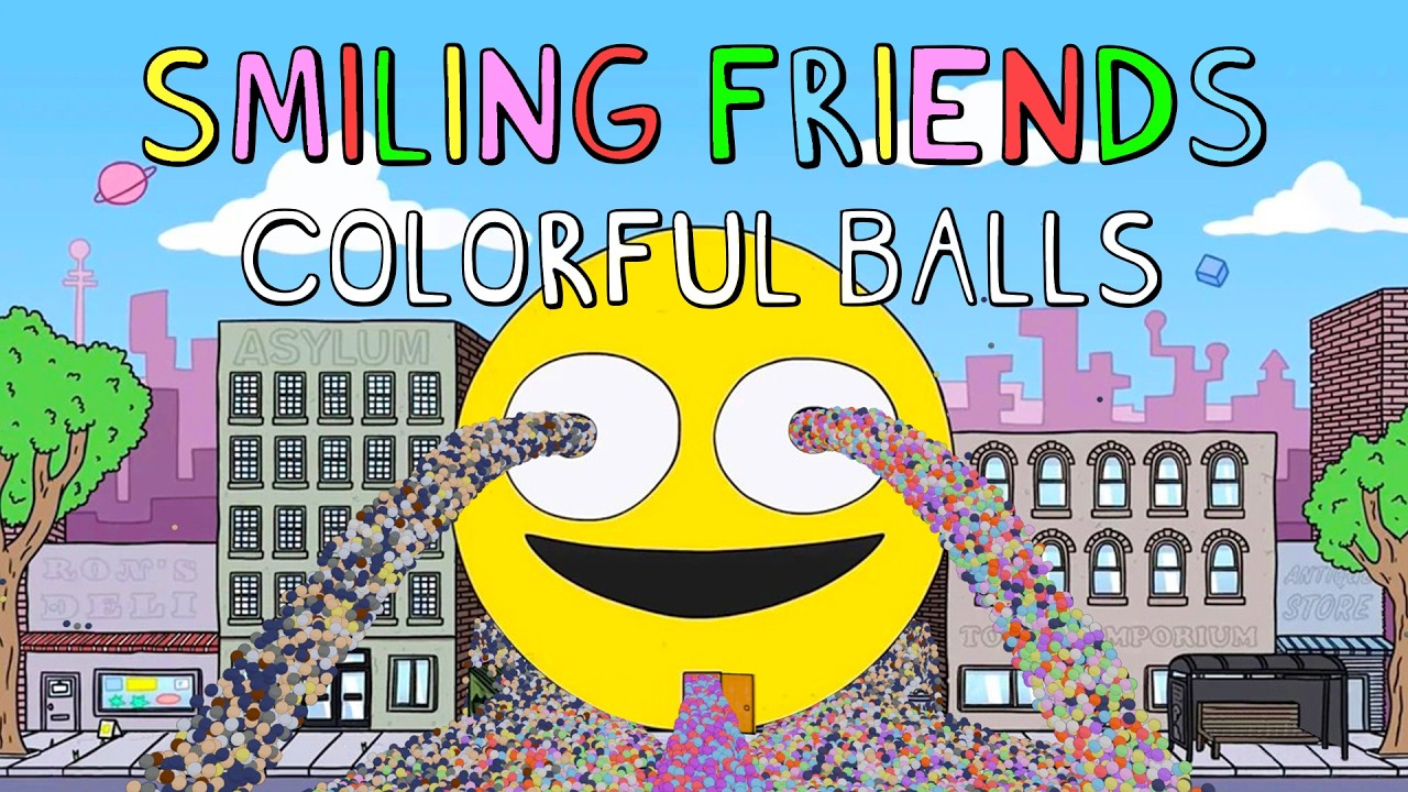 Smiling Friends  - Colorful balls fill the office