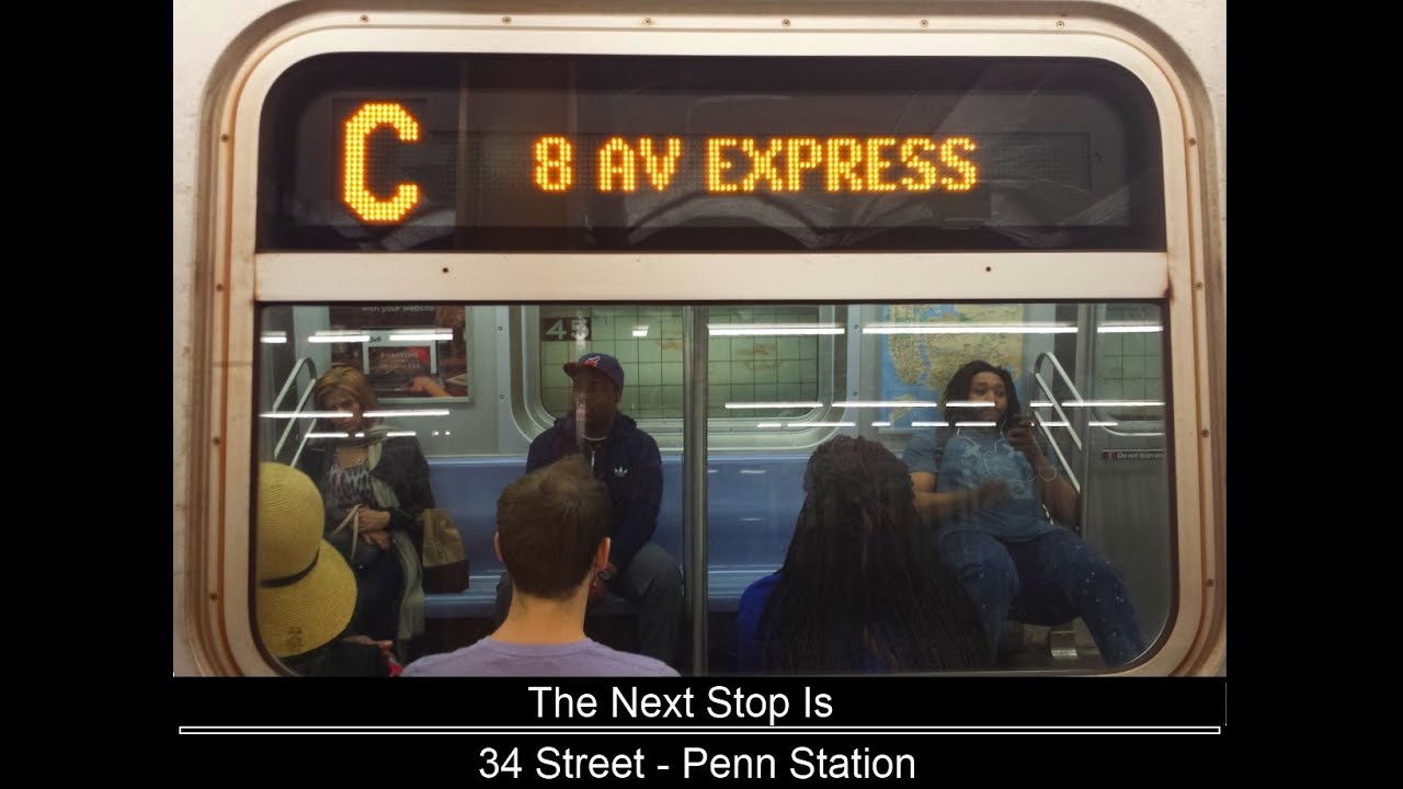 ᴴᴰ R160 - C Express Train to 168 Street announcements + New M60 SBS Announcement