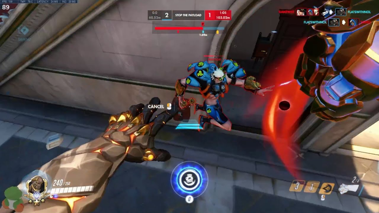 Overwatch Doomfist God ZBRA появился в качестве DPS Doomfist -Top 500 Gameplay-