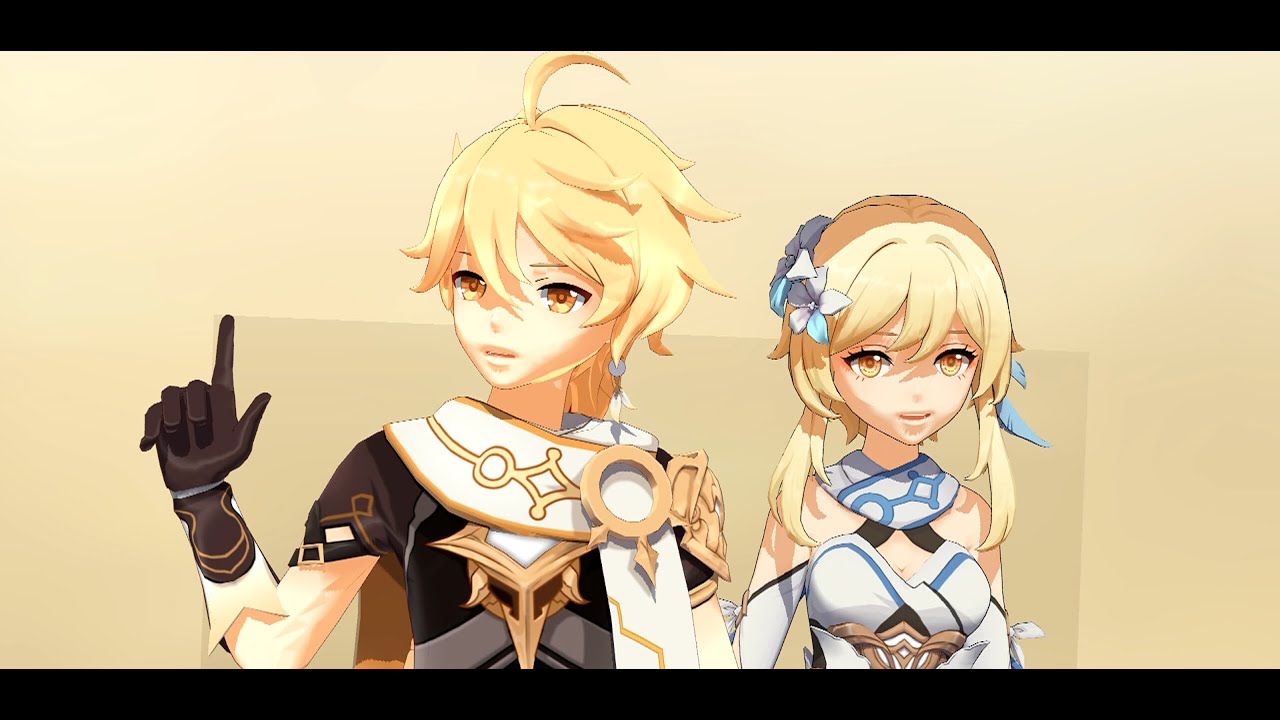 Elevator trouble - Aether & Lumine ꒰MMD┊Genshin impact꒱