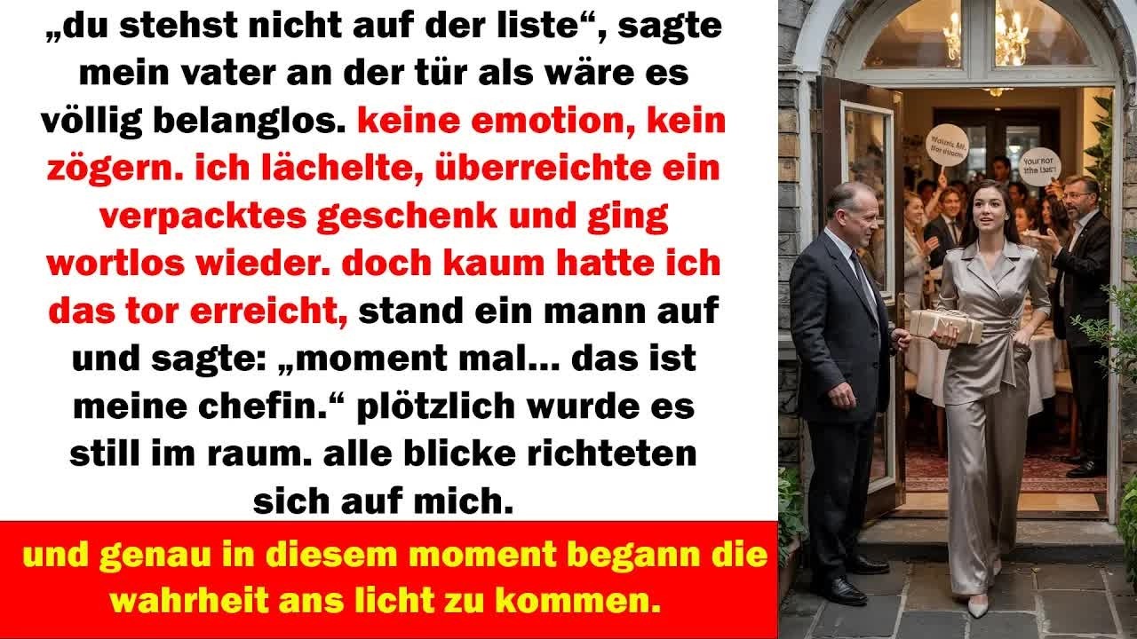 Mein Vater Wies Mich Ab – Doch Als Jemand Mich Erkannte, Wurde Der Raum Plötzlich Still