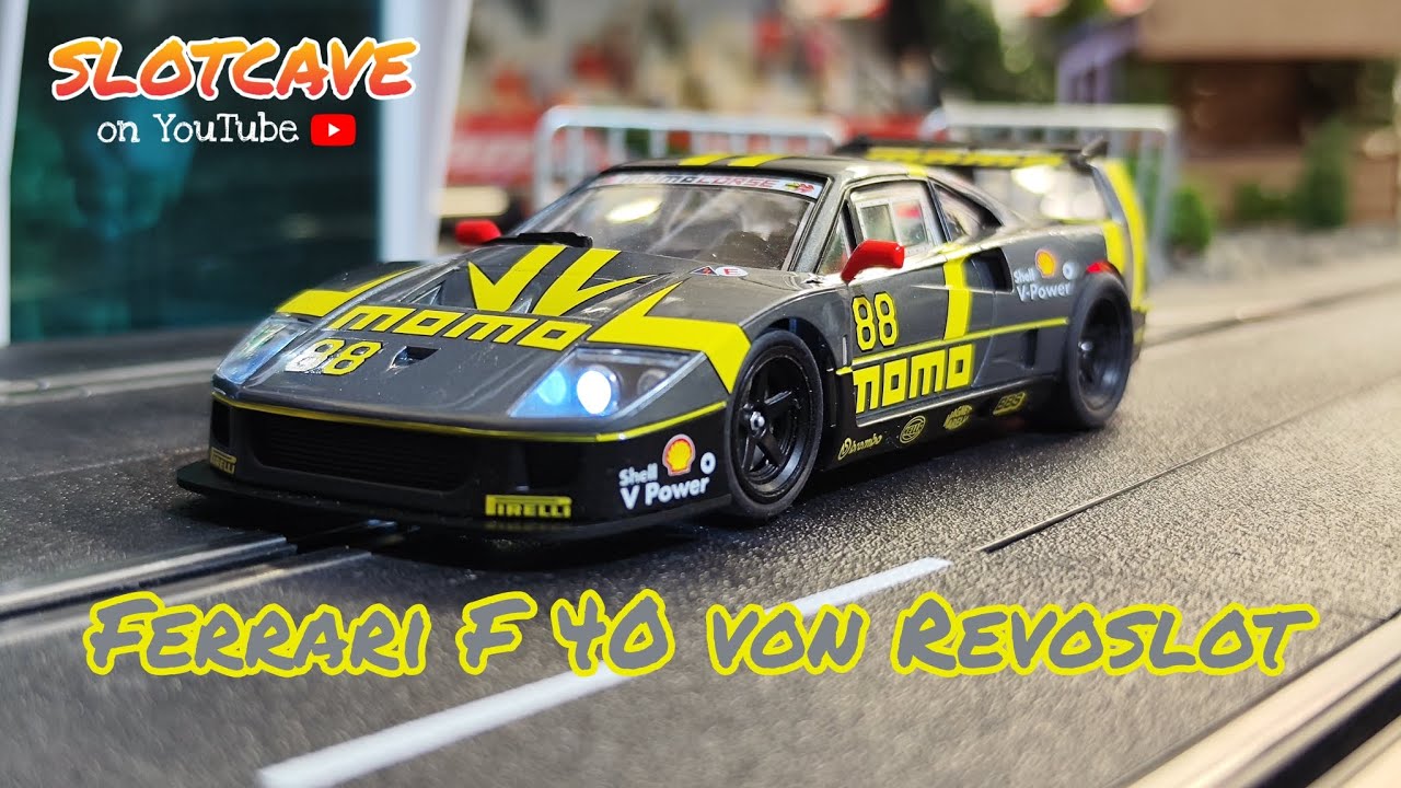 Revoslot Ferrari F40 Momo #88, Unboxing, digitalisieren für die Carrera Digital 132 und Testfahrt!!!