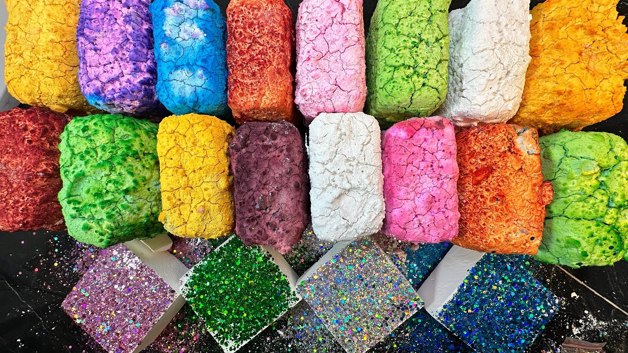 Rainbow Pasted Blocks Soft Chalk | Satisfying