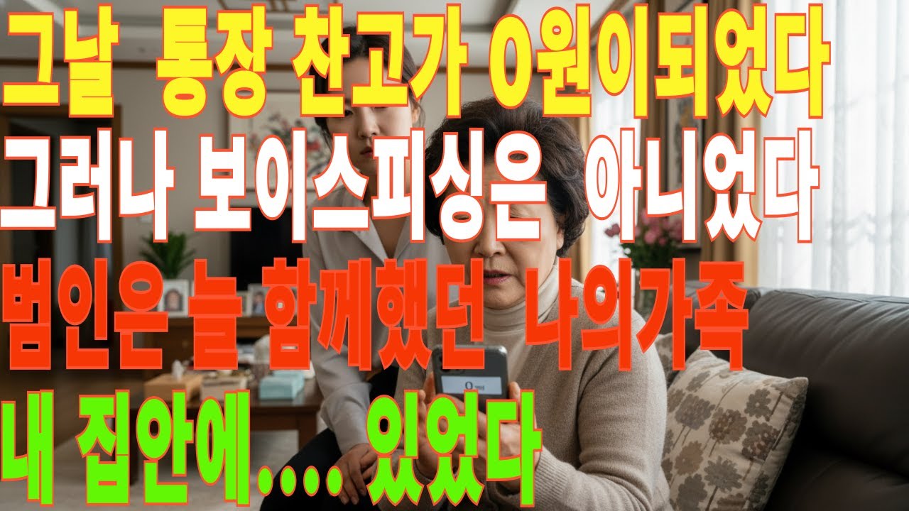 2026 01 26통장잔고 0원 며느리의 새빨간 거짓말이 드러나기 시작했다