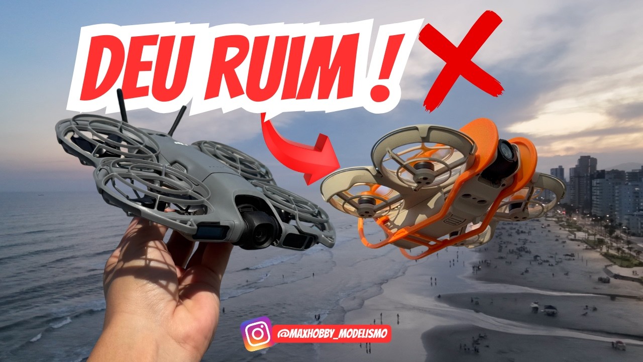 Tentamos pilotar DOIS drones na praia… e tudo deu errado 😬