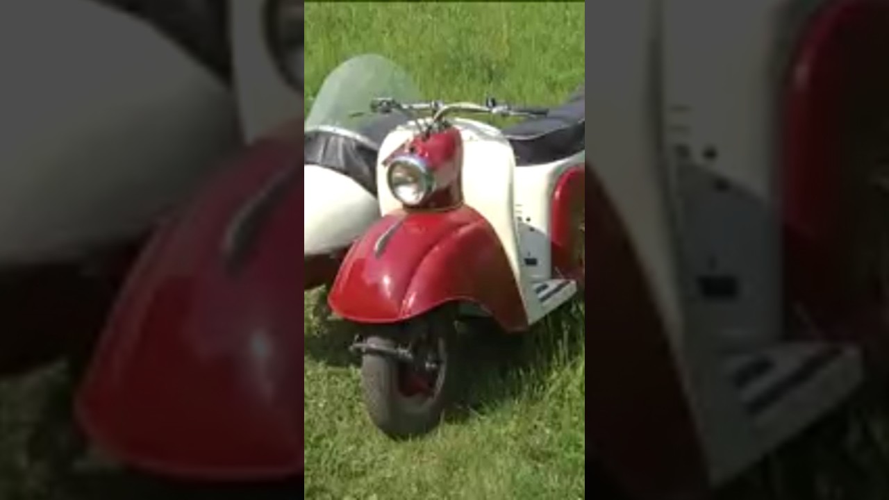 обзор Мотороллера Тула с Коляской (часть 1) #shorts #мото #ссср #тула #мотороллер