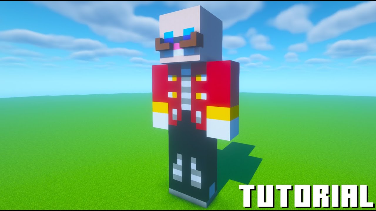 Minecraft Tutorial: How To Make A Dr. Eggman Statue 