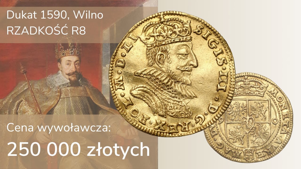 Niespotykana moneta pojawia się na rynku pierwszy raz od prawie 40 lat. Zygmunt III Waza Dukat Wilno