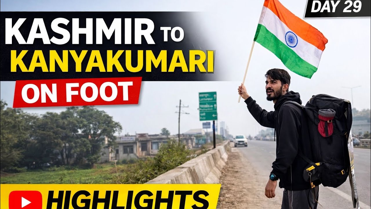 Kashmir Se Kanyakumari Tak Akela Safar 🇮🇳 | Day 29 Highlights | Bharat Ekta Yatra