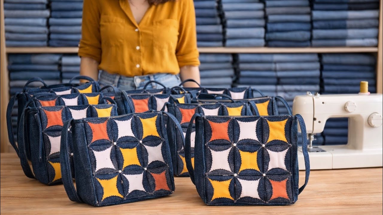 How to Make a Patchwork bag from fabric scraps/Idea fabric scraps