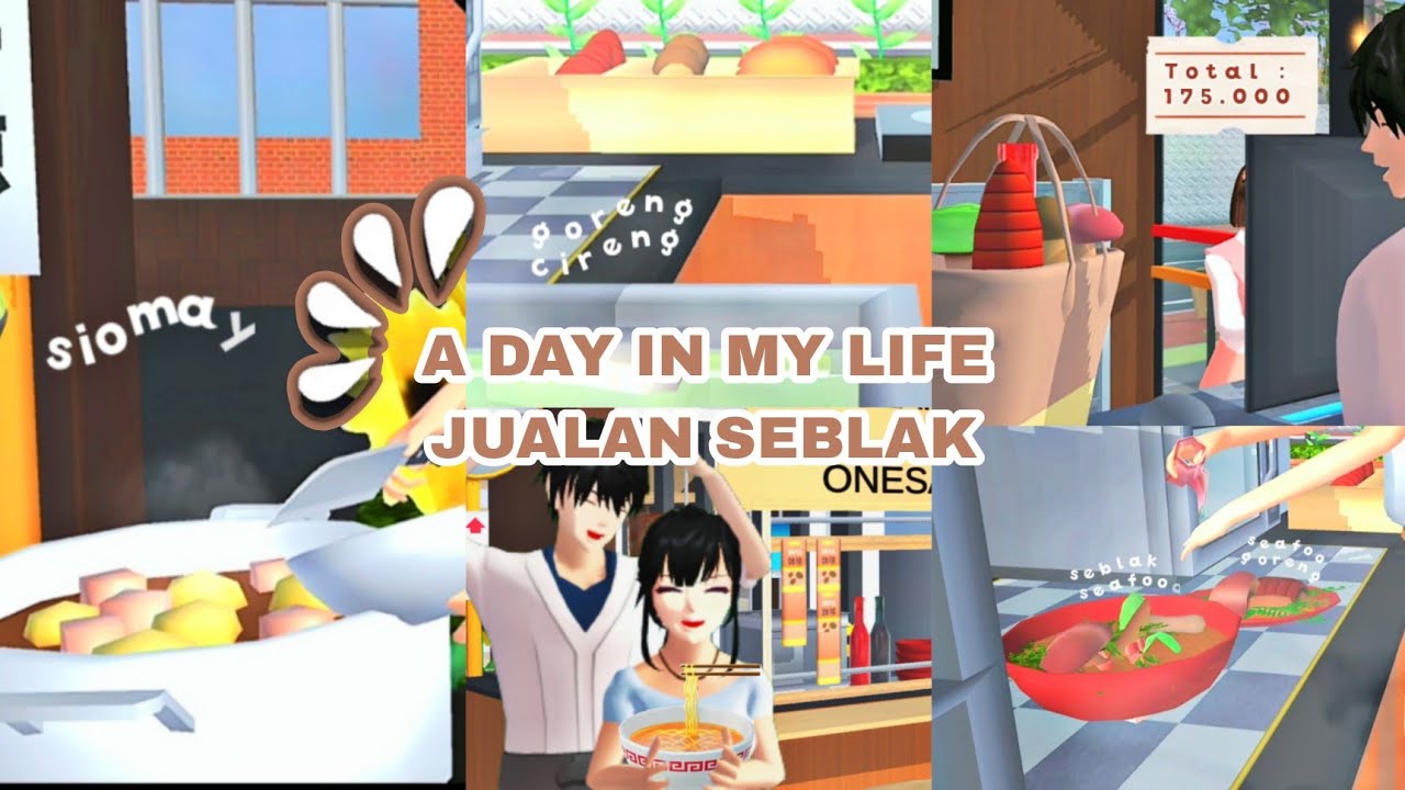 a day in my life Penjual Seblak🍜 || SAKURA SCHOOL SIMULATOR #VLOG1