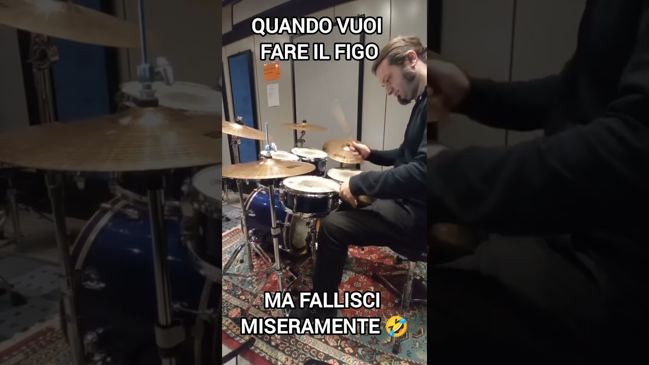 QUANDO VUOI FARE IL FIGO 🥁MA FALLISCI MISERAMENTE 🤣 #fail #epicfail #drums #batteria