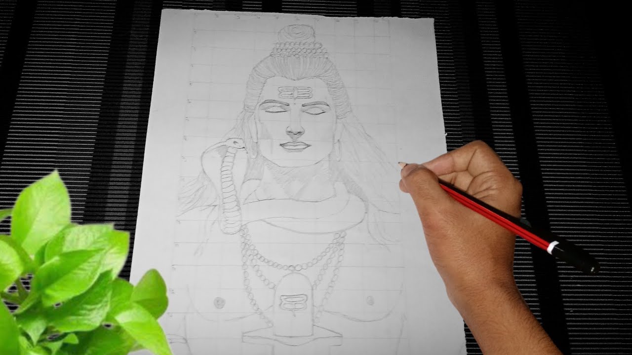 How to Lord Shiva Drawing, MahaShivratri Drawing, Outline Tutorial