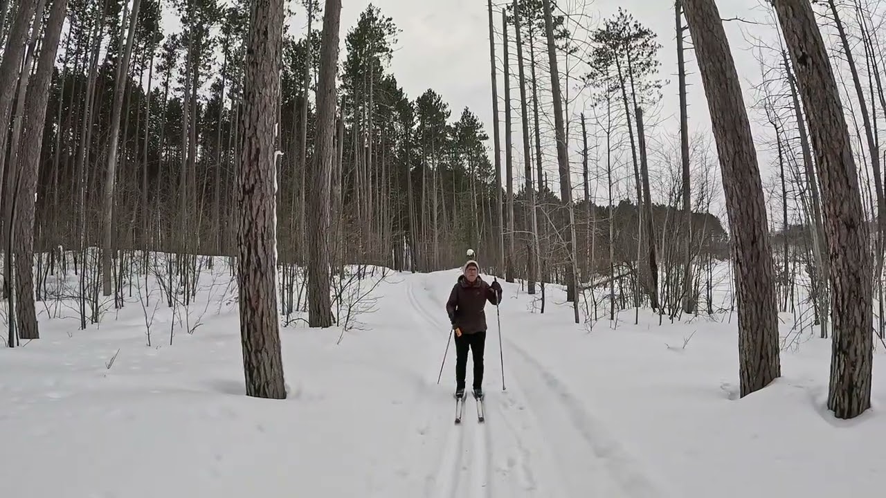 Skiing the Pinery Lakes Ski Trail in L'Anse on February 4, 2026